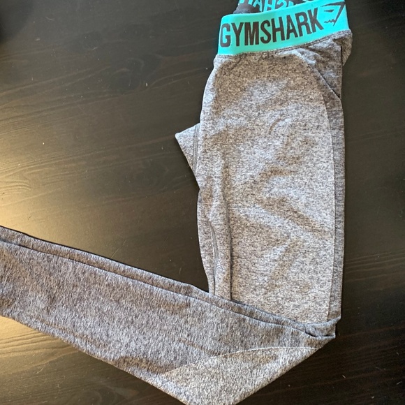 Gymshark Pants - Gymshark S Flex Leggings Charcoal and Dusty Teal